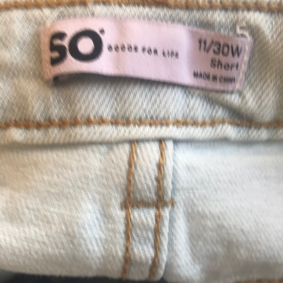 NEW SO Denim Crochet Shorts. Size 11 / 30W - Picture 8 of 9